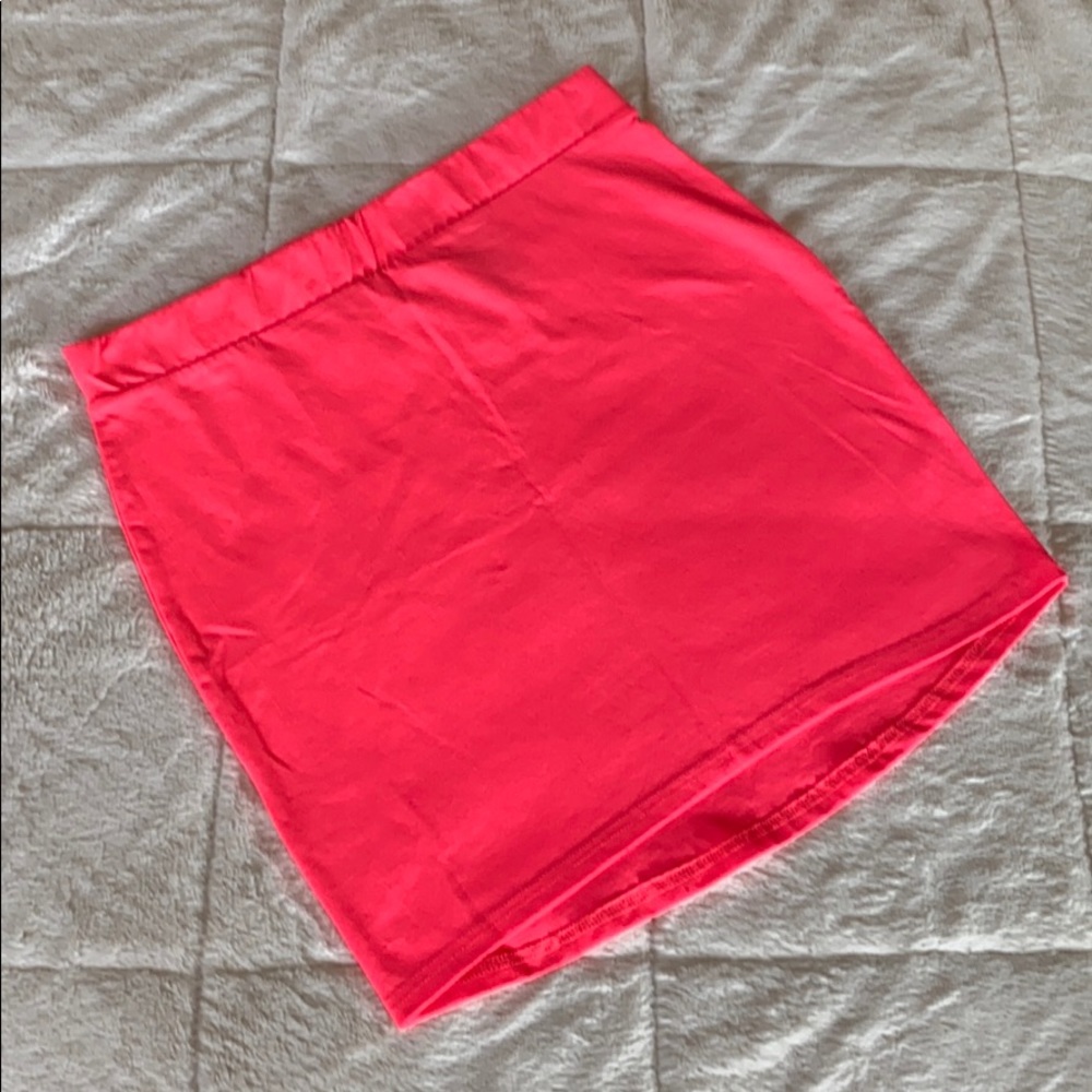 Hot pink bodycon skirt